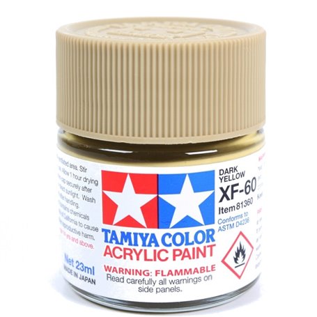 Tamiya XF-60 Acrylic paint Dark Yellow - 23ml 