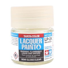Tamiya LP-24 Lacquer paint SEMI GLOSS CLEAR - 10ml 