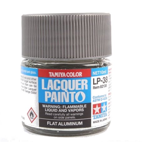 Tamiya LP-38 Lacquer paint FLAT ALUMINIUM - 10ml 
