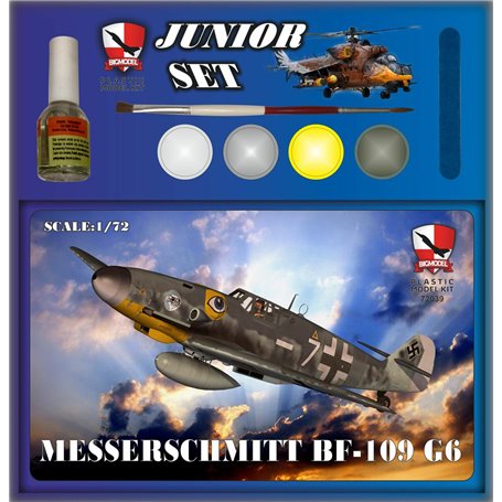 Big Model 1:72 Messerschmitt Bf-109 G-6 - JUNIOR SET - z farbami
