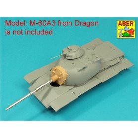 ABER 1:35 Metalowa lufa 105 mm M-68 W/THERMAL SHROUD do M60A3 dla Dragon / Takom / Tamiya