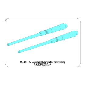 ABER 1:35 Metalowa lufa 88mm do Flakzwilling Flakpanzer E-100 dla Amusing Hobby