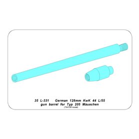 Aber 35 L-331 German 128 mm KwK 44 L/55 Gun Barrel for Typ 205 Mauschen (Takom)