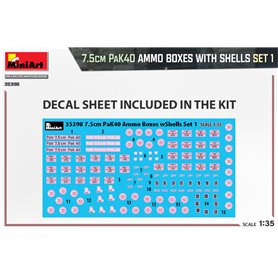 Mini Art 1:35 75MM PAK.40 AMMO BOXES W/SHELLS SET 1