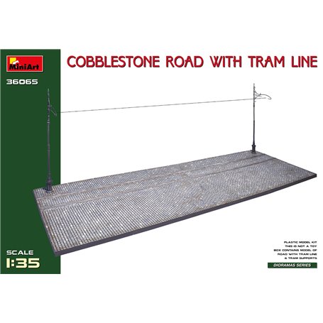 Mini Art 36065 Cobblestone Road With Tram Line