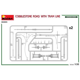 Mini Art 1:35 COBBLESTONE ROAD W/TRAM LINE