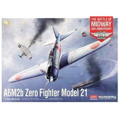 Academy 1:48 Mitsubishi A6M2b Zero Fighter Model 21 - BATTLE OF MIDWAY
