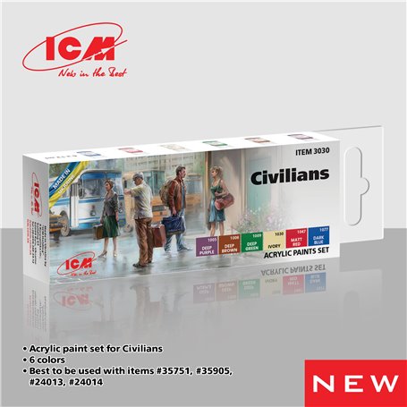 ICM 3030 Acrylic Paints Civilians