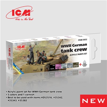ICM 3032 Acrylic Paints Set WWII German Tank Crew