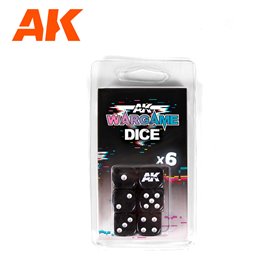 AK Interactive 1062 SET 6 DICES - BLACK