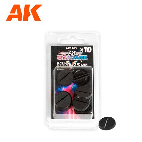 AK Interactive 1105 ROUND BASE WITH LIP - 25mm