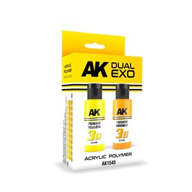 AK Interactive 1545 DUAL EXO - POWER YELLOW AND FUSION ORANGE