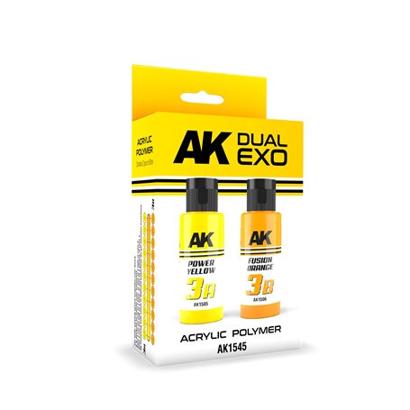 AK Interactive 1545 POWER YELLOW & FUSION ORANGE DUAL EXO Se