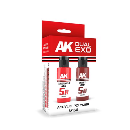 AK Interactive 1547 SUPERNOVA RED & DIRTY RED DUAL EXO Set 5
