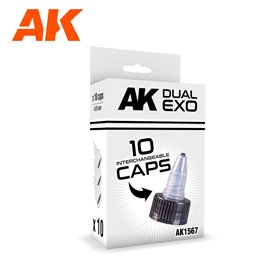 AK Interactive 1567 SET BLACK CAPS (24mm diameter)