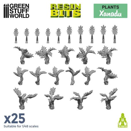 Green Stuff World 3D printed set XANADU plants