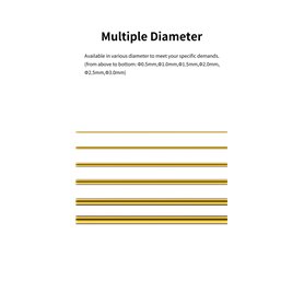 DSPIAE BB-0.5 Brass Bars For Modeling 0.5mm (8PCS)