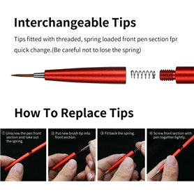 DSPIAE AT-FB03 FINE BRUSH WITH REPLACABLE POINT TIP - GREY