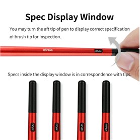 DSPIAE AT-FB01 Fine Brush With Replacable Point Tip - Red