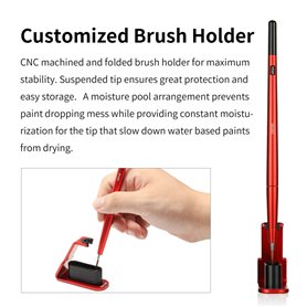 DSPIAE AT-FB01 Fine Brush With Replacable Point Tip - Red