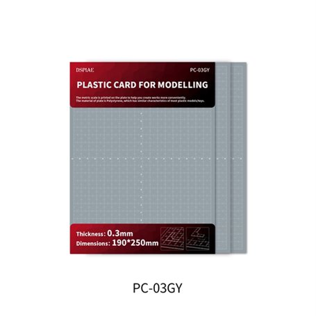 DSPIAE PC-03GY Plastic Card For Modelling 0.3MM