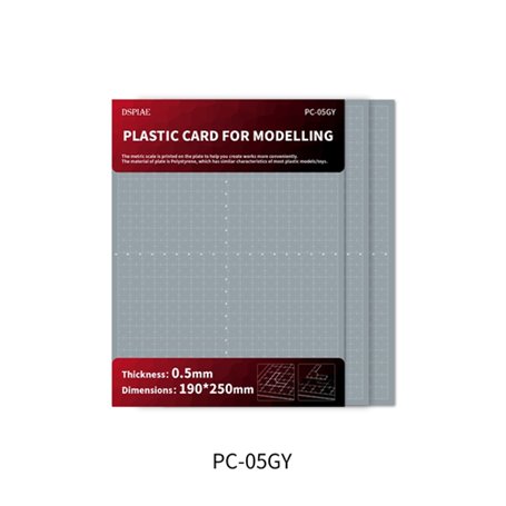 DSPIAE PC-05GY Plastic Card For Modelling 0.5MM