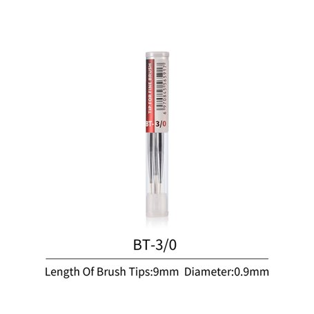 DSPIAE FBT-3/0 Fine Brush Tips 3/0 3PCS
