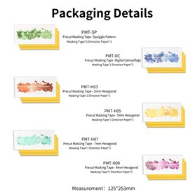 DSPIAE PMT-H07 7mm Precut Masking Tape - 7mm Hexagonal