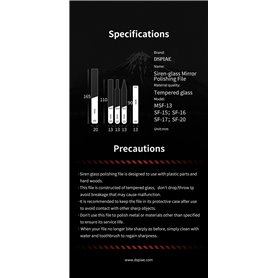 DSPIAE SF-16 Irregular Glass Mirror Polishing File