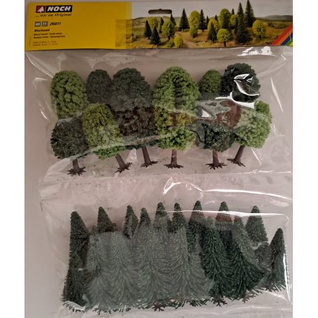 Mixed forest, 25 trees, 5 - 14 cm high