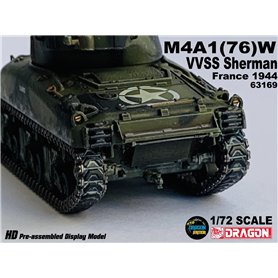 Dragon ARMOR 1:72 M4A1(76)W VVSS Sherman - FRANCE 1944