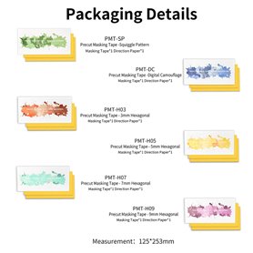 DSPIAE PMT-H05 PRECUT MASKING TAPE HEXAGONAL - 5mm