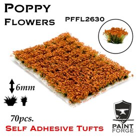 Paint Forge Kępki kwiatów POPPY RED FLOWERS - 6mm