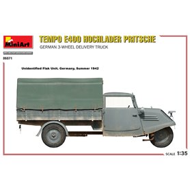 Mini Art 1:35 Tempo E400 Hochlander Pritsche - GERMAN 3-WHEELED DELIVERY TRUCK