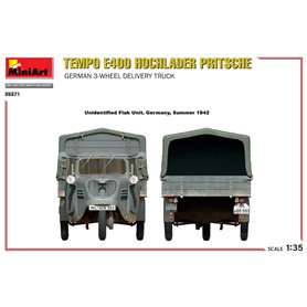 Mini Art 1:35 Tempo E400 Hochlander Pritsche - GERMAN 3-WHEELED DELIVERY TRUCK