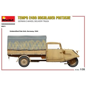 Mini Art 1:35 Tempo E400 Hochlander Pritsche - GERMAN 3-WHEELED DELIVERY TRUCK