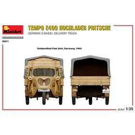 Mini Art 1:35 Tempo E400 Hochlander Pritsche - GERMAN 3-WHEELED DELIVERY TRUCK