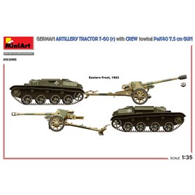 Mini Art 1:35 T-60(r) - GERMAN ARTILLERY TRACTOR W/CCREW TOWING PAK.75MM GUN