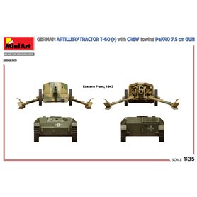 Mini Art 1:35 T-60(r) - GERMAN ARTILLERY TRACTOR W/CCREW TOWING PAK.75MM GUN
