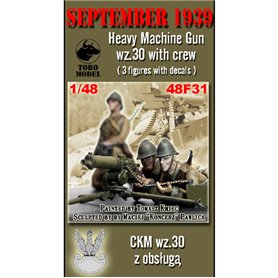 Toro 1:48 September 1939 - Heavy machine gun Wz.30 w/crew 