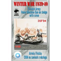 Toro 1:35 Winter War - Finish Army - heavy machine gun on sledge w/crew 