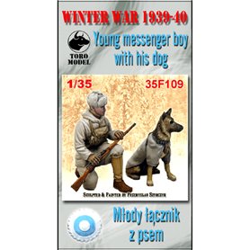 Toro 1:35 Wojna Zimowa - Armia Fińska - młody łącznik z psem