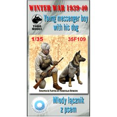 Toro 1:35 Wojna Zimowa - Armia Fińska - młody łącznik z psem