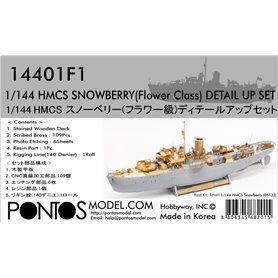 Pontos 1:144 Zestaw waloryzacyjny do HMCS Snowberry Flower Class - DETAIL UP SET
