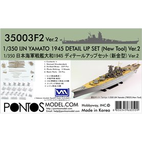 Pontos 35003F2 IJN Yamato Detail up set 1/350 (New Tool) Ver.2