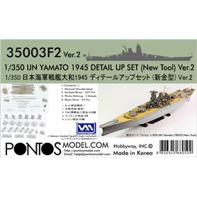 Pontos 1:350 Zestaw waloryzacyjny do IJN Yamato - DETAIL UP SET VER.2