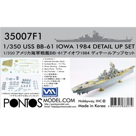 Pontos 35007F1 USS BB-61 Iowa 1984 Detail up set 1/350
