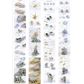 Pontos 35007F1 USS BB-61 Iowa 1984 Detail up set 1/350