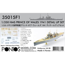 Pontos 1:350 Zestaw waloryzacyjny do HMS Prince of Wales 1941 - DETAIL UP SET