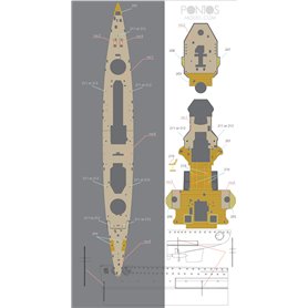 Pontos 35019WD1 DKM Graf Spee Wooden Deck set Type T 1/350